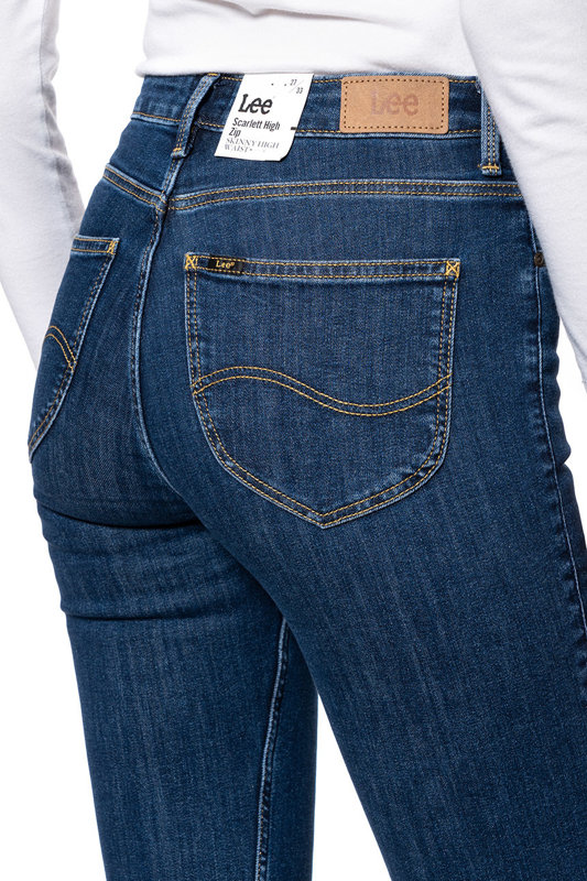 DAMSKIE SPODNIE JEANSOWE LEE Scarlett High Zip STONE TRAVIS L31BMOBJ