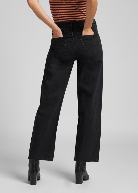 DAMSKIE SPODNIE JEANSOWE LEE WIDE LEG BLACK DUNS L30SNECY