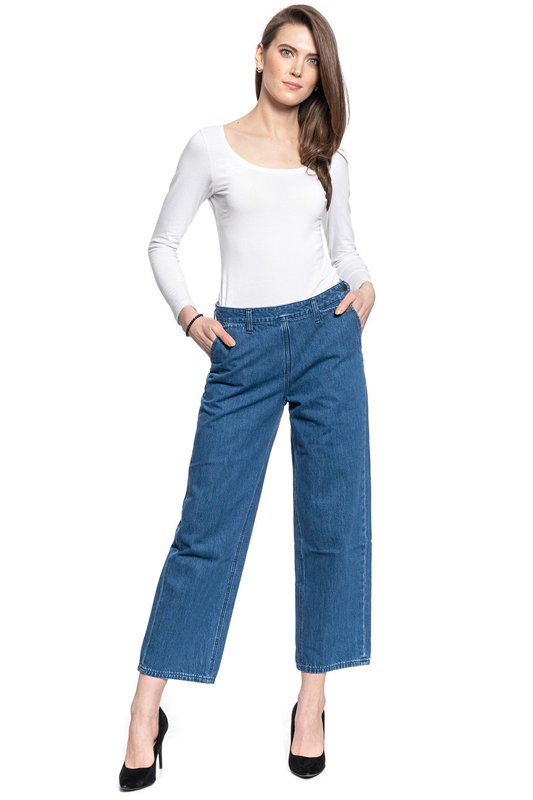 DAMSKIE SPODNIE JEANSOWE LEE WIDE LEG L31RKEGT