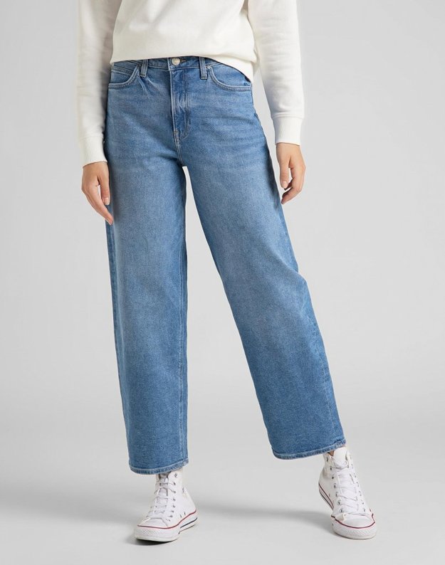 DAMSKIE SPODNIE JEANSOWE LEE Wide Leg LIGHT LUNA L30SLTYX