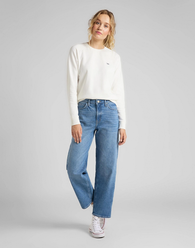 DAMSKIE SPODNIE JEANSOWE LEE Wide Leg LIGHT LUNA L30SLTYX