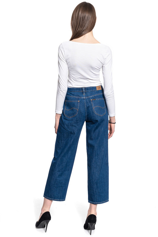 DAMSKIE SPODNIE JEANSOWE LEE Wide Leg RINSE L30SNA36