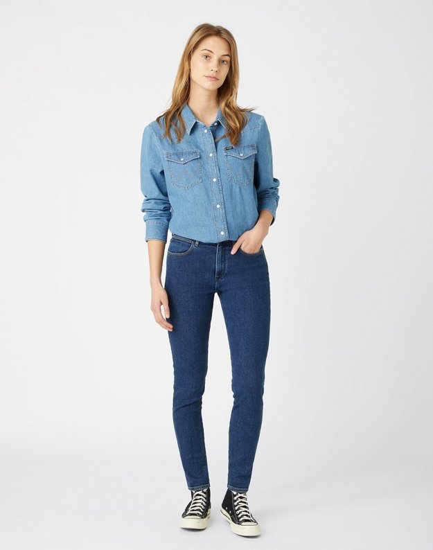 DAMSKIE SPODNIE JEANSOWE WRANGLER HIGH RISE SKINNY