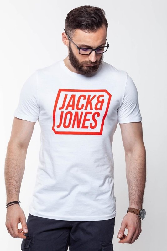 JACK & JONES T SHIRT CREW NECK WHITE 12134696      $    