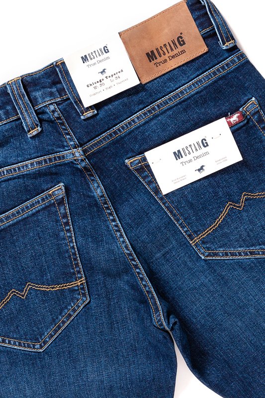 JEANSY MĘSKIE MUSTANG Chicago Tapered DENIM BLUE 1007219 5000 882