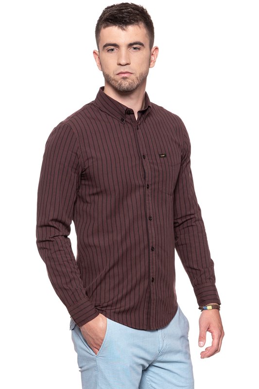 KOSZULA LEE BUTTON DOWN AUBERGINE L880ZMKA