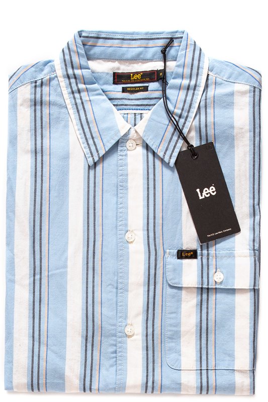 KOSZULA MĘSKA KRÓTKI RĘKAW RĘKAW LEE BUTTON DOWN VARIATION SKY BLUE L66LUGLM