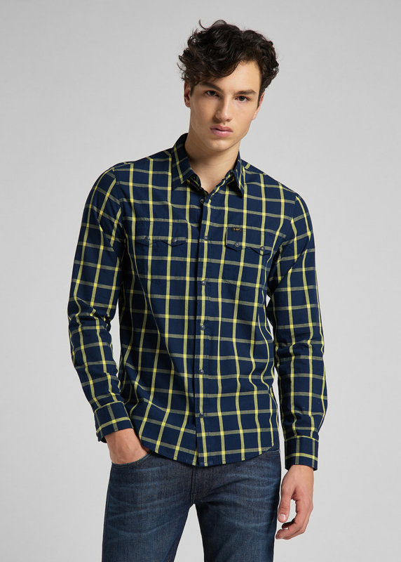 KOSZULA MĘSKA  LEE RIDER SHIRT LEMON L856KRQG