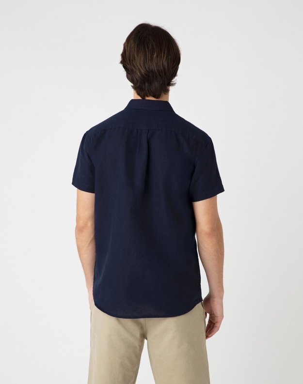 KOSZULA MĘSKA WRANGLER SS 1PKT SHIRT NAVY W5J7LO114