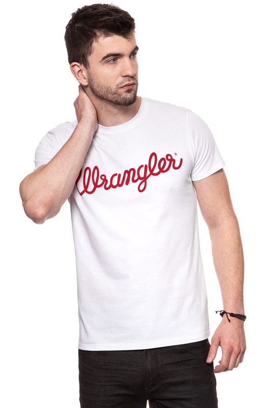 KOSZULKA WRANGLER CREW TEE WHITE W7C51FK12