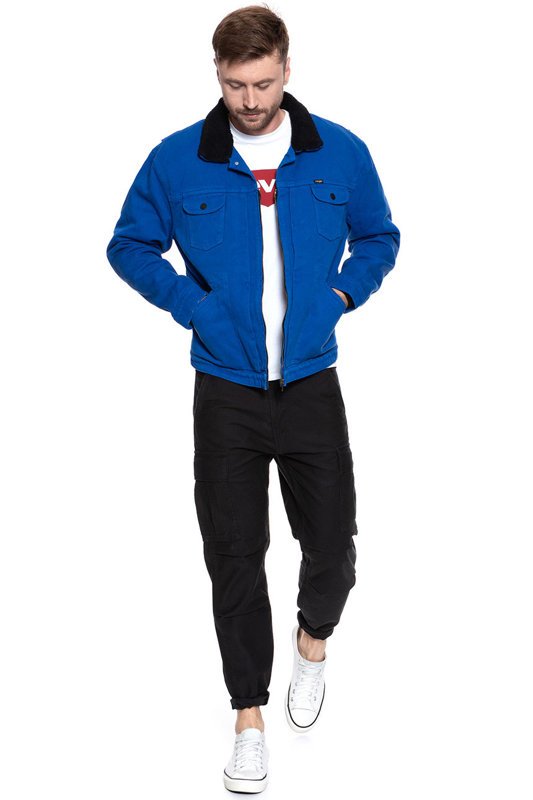 KURTKA ZIMOWA WRANGLER TWILL SHERPA COBALT BLUE W4A7W2B09