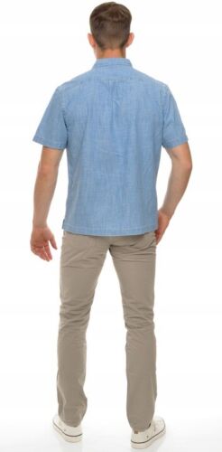 LEE 4 PKT RESORT SHIRT RELAXED FIT MĘSKA KOSZULA JEANSOWA KRÓTKI RĘKAW SUMMER BLUE  L67QNSNJ