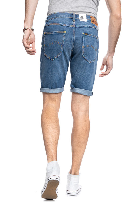 LEE 5 POCKET SHORT MĘSKIE SPODNIE JEANSOWE KRÓTKIE JEANS MAUI MID L73EMGTP