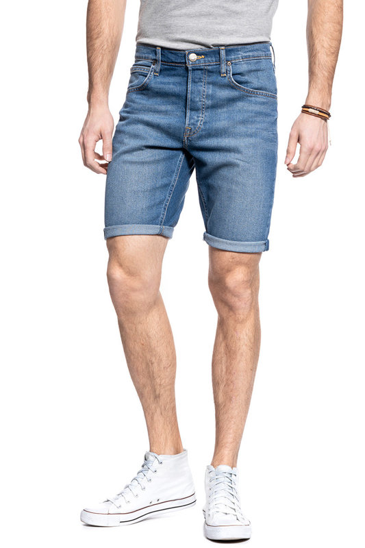 LEE 5 POCKET SHORT MĘSKIE SPODNIE JEANSOWE KRÓTKIE JEANS MAUI MID L73EMGTP