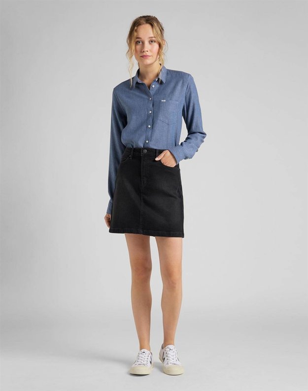 LEE A LINE ZIP SKIRT DAMSKA SPÓDNICA JEANSOWA L38FCPTY