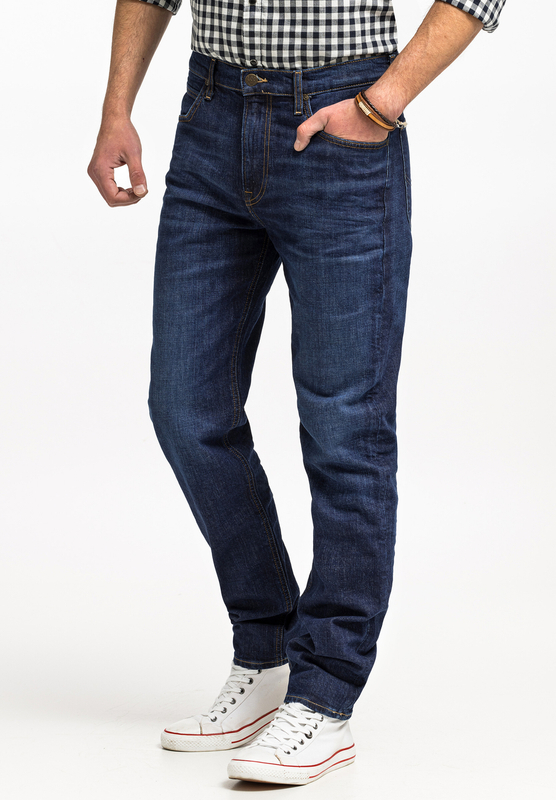 LEE AUSTIN MĘSKIE SPODNIE JEANSOWE DK WORN FOAM L733KNIF