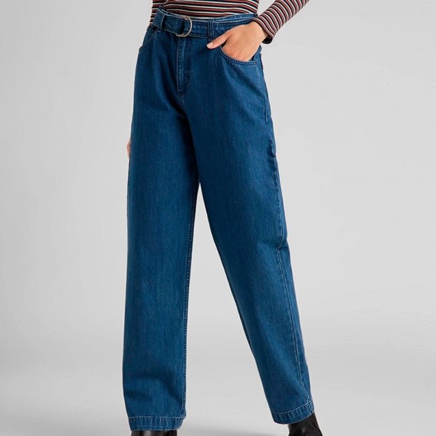 LEE BELTED HIGH WAIST STRAIGHT DAMSKIE SPODNIE JEANSOWE L30ZKEGT