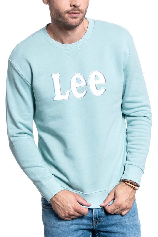 LEE BLUZA LOGO CREW SWS FADED MINT L80RTJNC