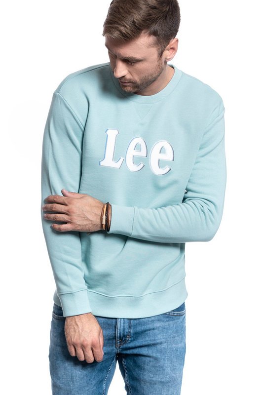 LEE BLUZA LOGO CREW SWS FADED MINT L80RTJNC