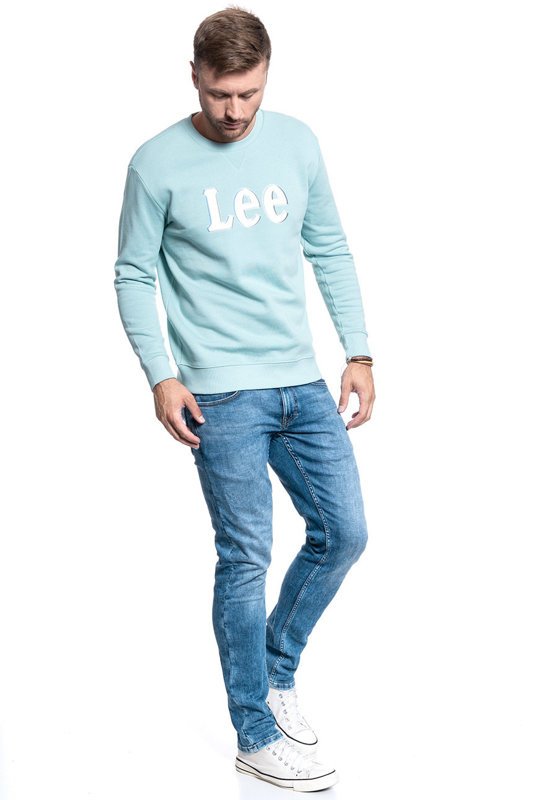 LEE BLUZA LOGO CREW SWS FADED MINT L80RTJNC