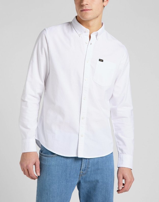 LEE BUTTON DOWN MĘSKA KOSZULA BRIGHT WHITE L880KULJ