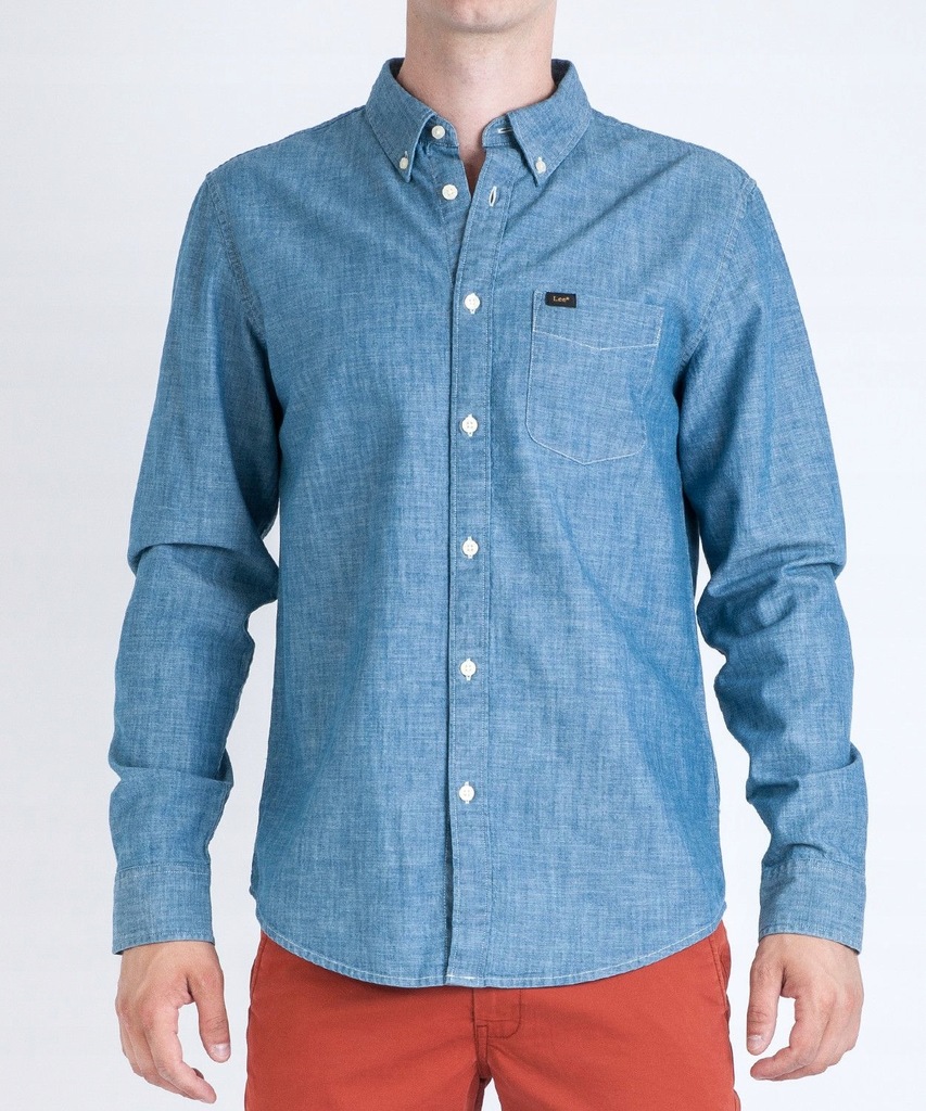 LEE BUTTON DOWN MĘSKA KOSZULA JEANSOWA SKY BLUE L880KYEQ