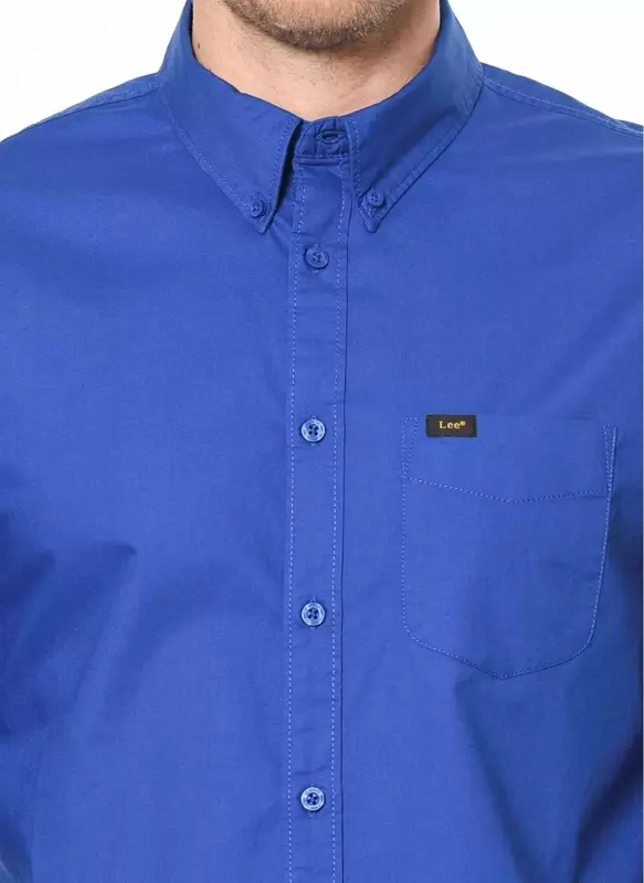 LEE BUTTON DOWN MĘSKA KOSZULA MATERIAŁOWA INDIGO FLASH L880JQED