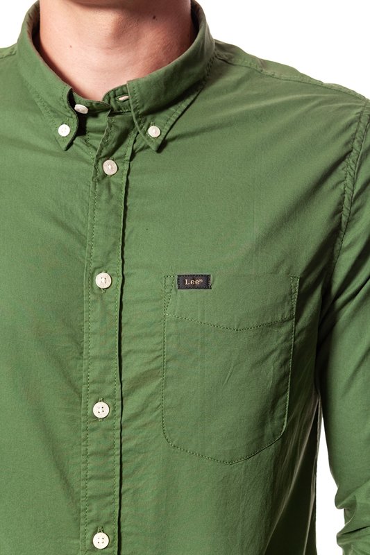 LEE BUTTON DOWN MILITARY GREEN  L880JQSIS