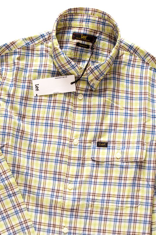 LEE BUTTON DOWN VARIATION YELLOW SIGN L66KUFLN