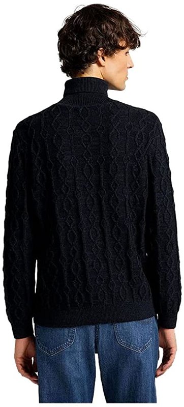 LEE CABLE KNIT MĘSKI GOLF BLACK L83QKG01