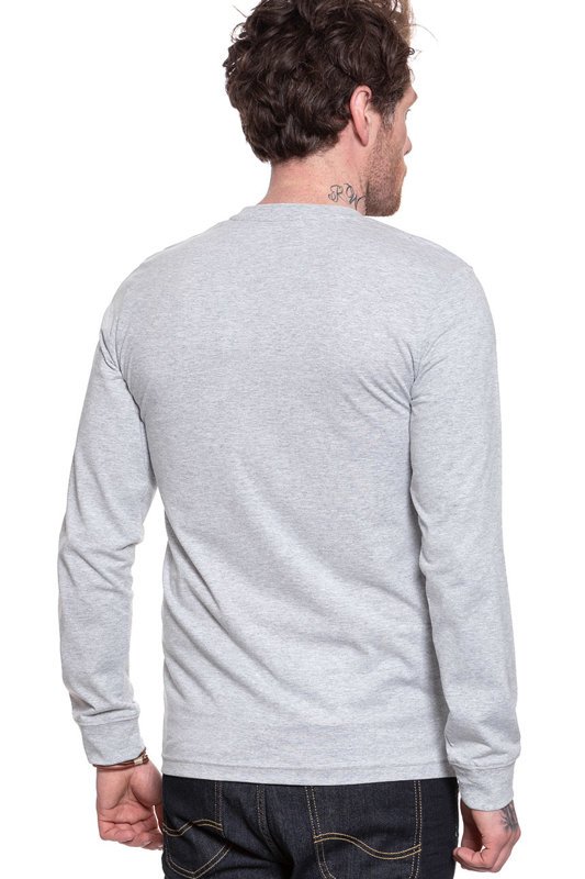 LEE CHEST LOGO TEE MĘSKA KOSZULKA Z DŁUGIM RĘKAWEM LONGSLEEVE LOGO SHARP GREY MELE L64SFE03