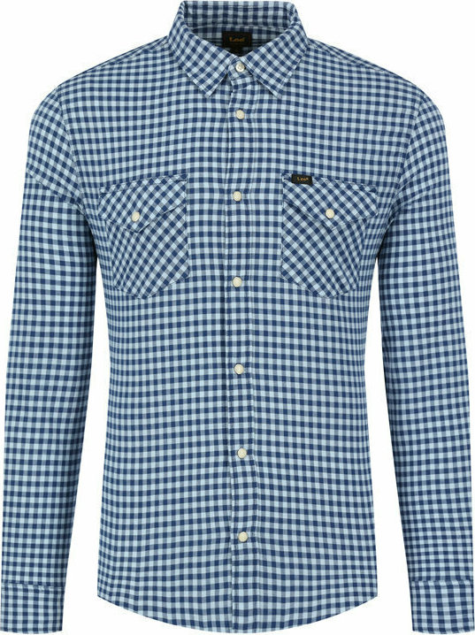 LEE CLEAN WESTERN SHIRT MĘSKA KOSZULA WASHED BLUE L644DJLR