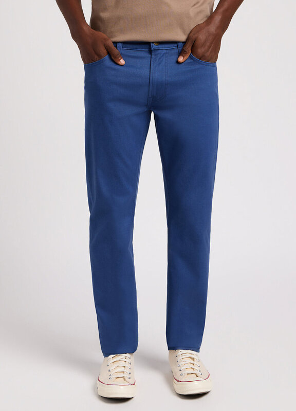 LEE DAREN ZIP FLY MĘSKIE SPODNIE MATERIAŁOWE CHINO CHINOSY DRAMA BLUE 112349220