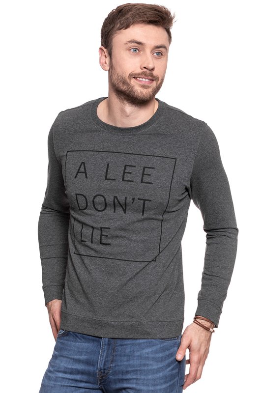 LEE DON´T LIE TEE LS DARK GREY MELE L65VEQ06