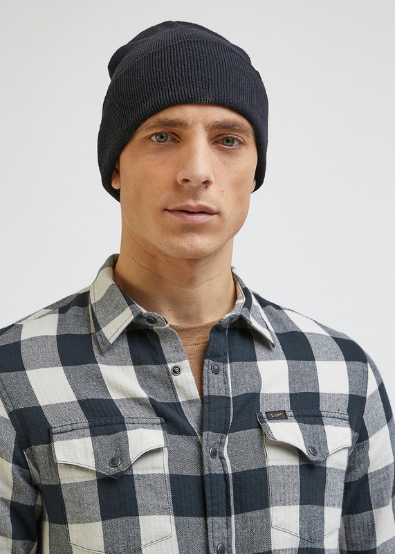 LEE ESSENTIAL BEANIE MĘSKA CZAPKA ZIMOWA CIEPŁA BLACK 112342466