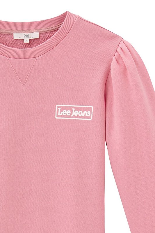 LEE GRAPHIC SWEATSHIRT REGULAR FIT DAMSKA BLUZA KLASYCZNA LOGO LA PINK  L53HBRNL