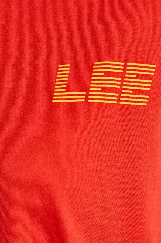 LEE GRAPHIC TEE DAMSKI T-SHIRT KOSZULKA LOGO BRIGHT RED L44SWMEF