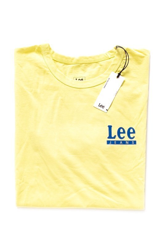 LEE HALF SLEEVE GRAPHIC RELAXED FIT MĘSKI T-SHIRT KOSZULKA LOGO YELLOW SIGN L63GFELN