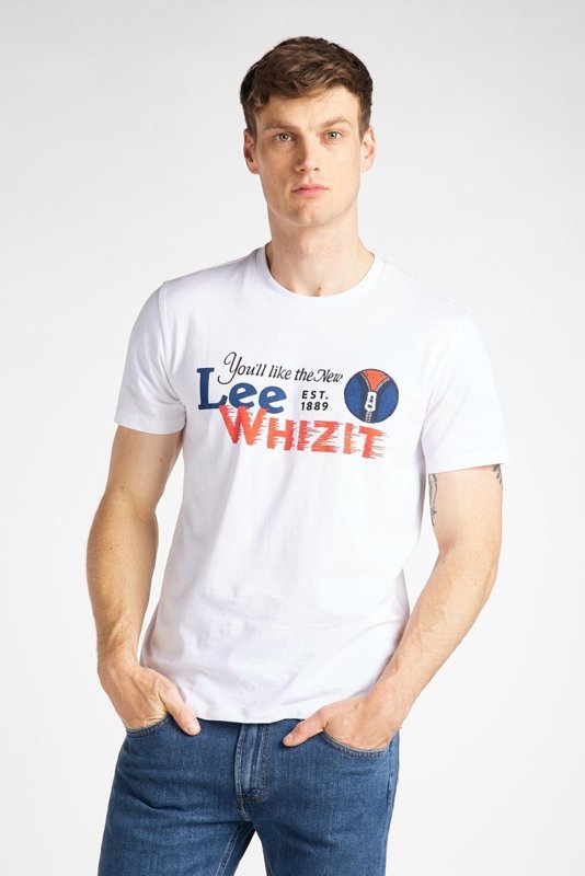 LEE HERITAGE TEE MĘSKI T-SHIRT  BRIGHT WHITE L63QFQLJ