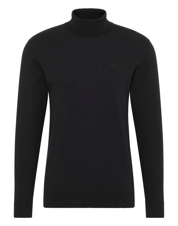 LEE HIGH NECK KNIT MĘSKA SWETER CIEPŁY ELEGANCKI BLACK 112341698