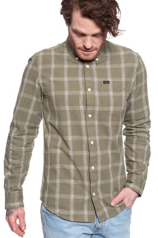 LEE LEE BUTTON DOWN MĘSKA KOSZULA UTILITY GREEN L880DANG