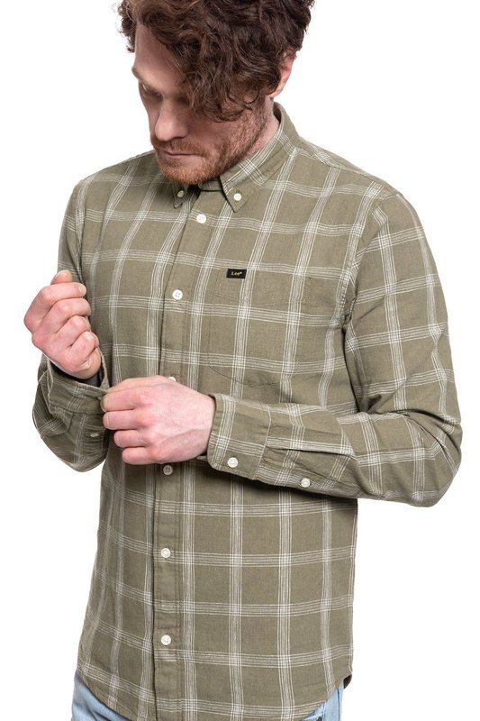 LEE LEE BUTTON DOWN MĘSKA KOSZULA UTILITY GREEN L880DANG