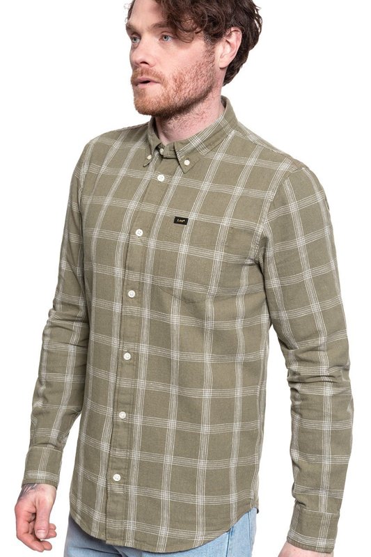 LEE LEE BUTTON DOWN MĘSKA KOSZULA UTILITY GREEN L880DANG