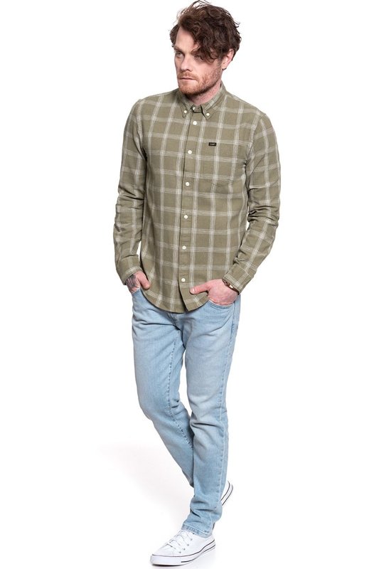 LEE LEE BUTTON DOWN MĘSKA KOSZULA UTILITY GREEN L880DANG