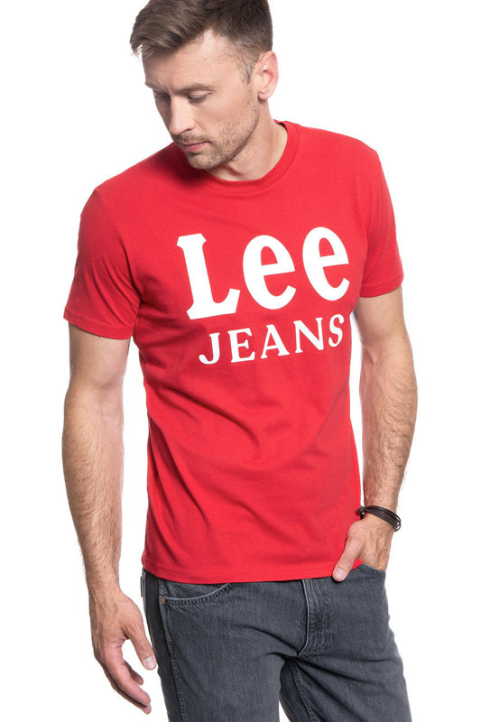 LEE LEE JEANS TEE BRIGHT RED L62BFQEF