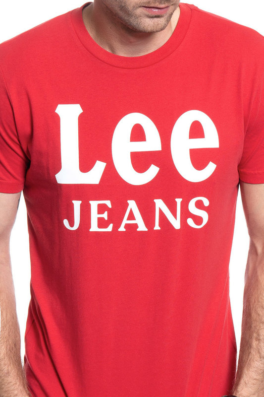 LEE LEE JEANS TEE BRIGHT RED L62BFQEF