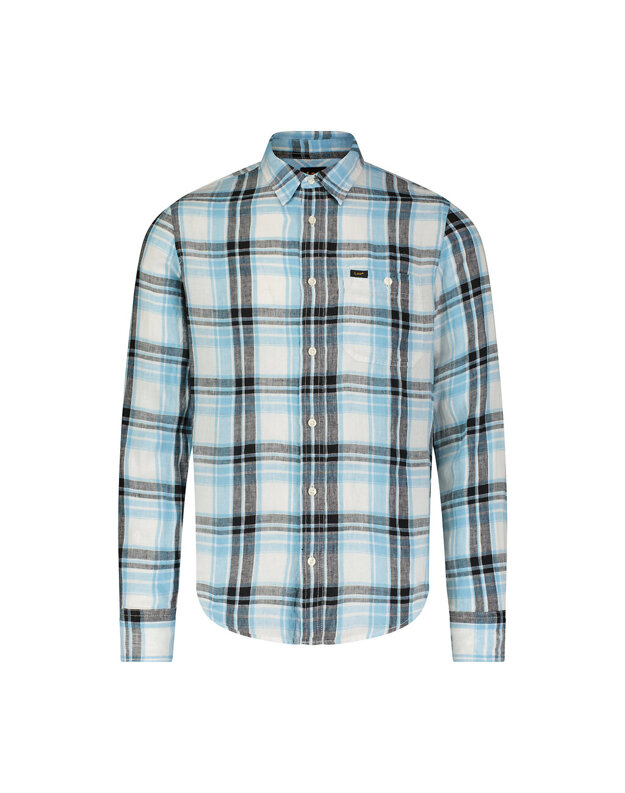 LEE LEESURE SHIRT MĘSKA KOSZULA W KRATĘ PREPPY BLUE 112349056