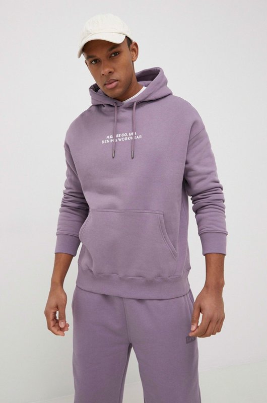 LEE LOGO LOOSE HOODIE WASHED PURPLE L83UTJTZ