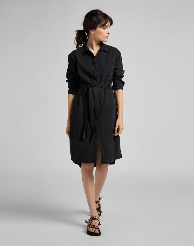 LEE LONG DENIM DRESS BLACK L50YZH01