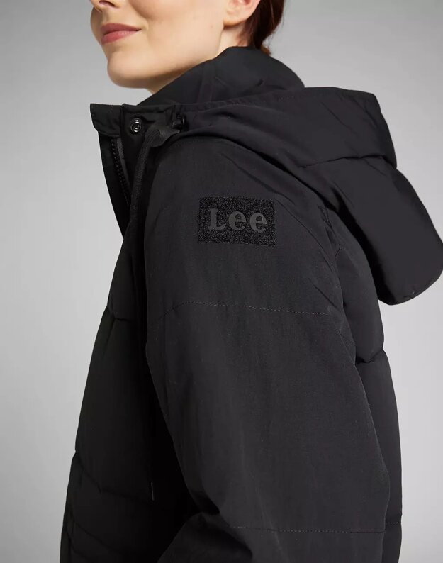 LEE LONG PUFFER DAMSKA KURTKA ZIMOWA BLACK L56IXW01